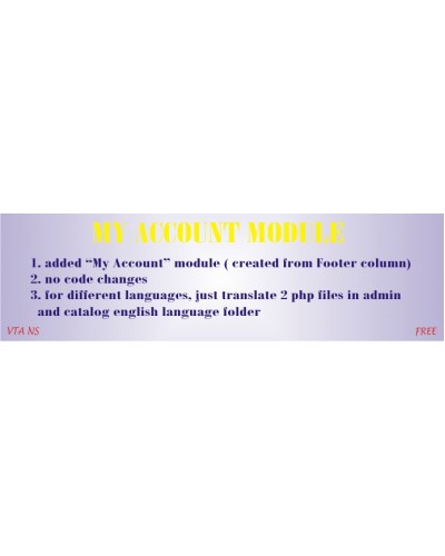 My Account Module